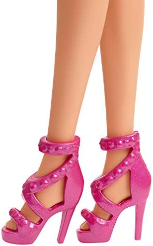 Barbie Doll Blonde Wearing Yellow and Pink Floral Dress