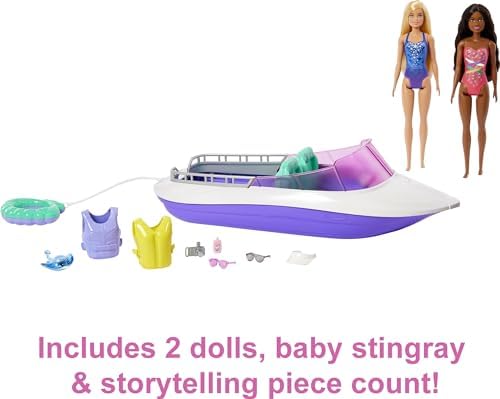 Barbie Mermaid Power Dolls Toy Boat Playset