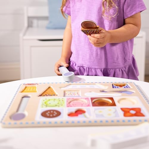 Melissa & Doug Melissa Doug Ice Cream Wooden Magnetic Puzzle