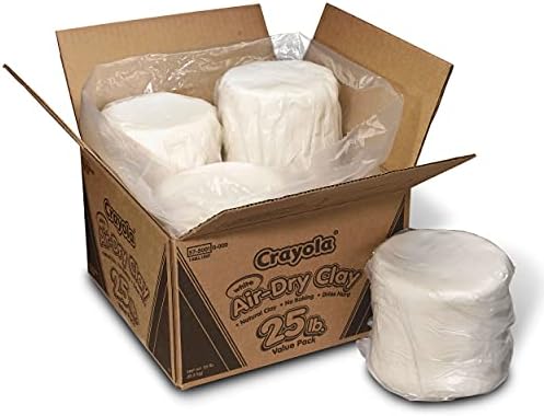 Crayola Air Dry Clay 5lbs Natural White Modeling Clay for Sculpting Material Bulk Craft
