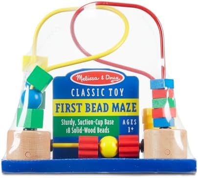 Melissa & Doug Melissa Doug First Bead Maze - Wooden Educational Toy for Floor High Chair