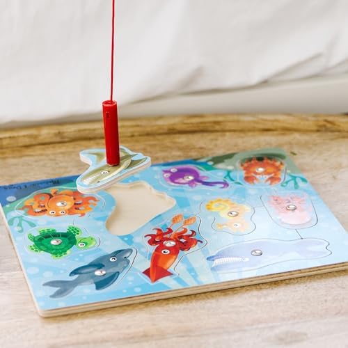 Melissa & Doug Melissa Doug Magnetic Wooden Fishing Game and Puzzle