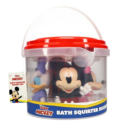 Disney Mickey Friends 6 Piece Bath Squirter Bucket Set. Bath for Baby and Toddlers