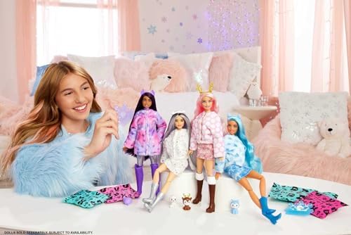 Barbie Cutie Reveal Doll Snowflake Sparkle Series Deer Plush