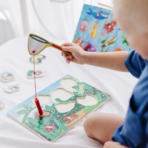 Melissa & Doug Melissa Doug Magnetic Wooden Fishing Game and Puzzle