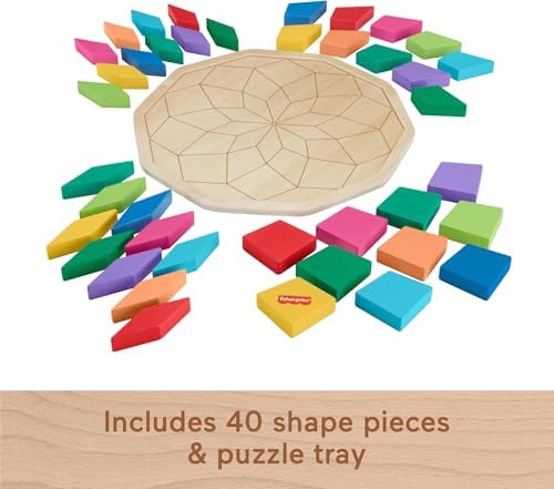 Fisher-Price Wood Preschool Toy Mandala Puzzle