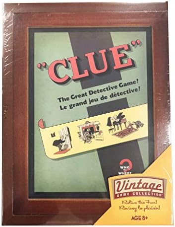 Hasbro Parker Brothers Vintage Game Collection Wooden Book Box Clue