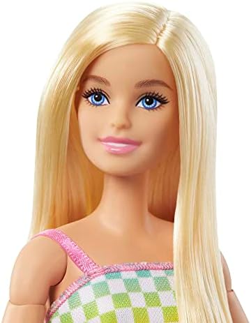 Barbie Fashionistas Doll 194 with Wheelchair Ramp Straight Blonde Hair Rainbow Romper with