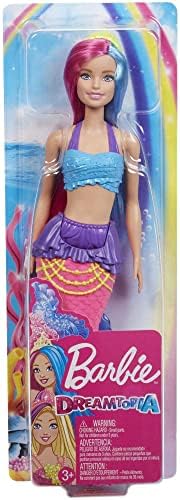 Barbie Dreamtopia Mermaid Doll with Pink Blue Hair Tail Plus Tiara Accessory