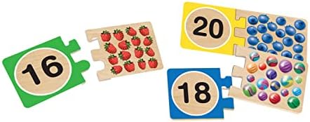Melissa & Doug Melissa Doug Self-Correcting Wooden Number Puzzles With Storage Box 40 pcs