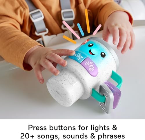 Fisher-Price Baby Toddler Toy Laugh Learn Wake Up Learn Coffee Mug with Learning for