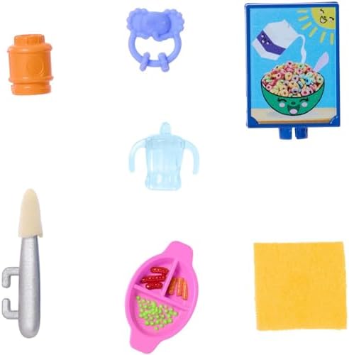 Barbie Skipper Doll Playset with Babysitting Set Themed to Mealtime Color-Change Toy Play