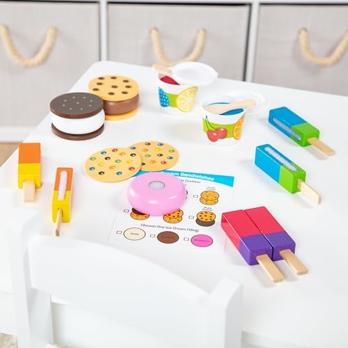 Melissa & Doug Melissa Doug Wooden Frozen Treats Ice Cream 24 pcs - Play Food and Food