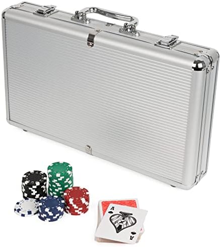Spin Master Professional Texas Hold 'Em Poker Set Classic Game with 200 Dual-Toned Chips