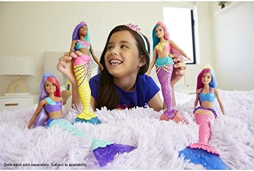 Barbie Dreamtopia Mermaid Doll 12-inch Teal and Purple Hair with Tiara 3 to 7 Year Olds