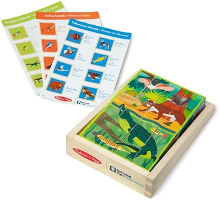 Melissa & Doug Melissa Doug National Parks Alphabet Animals 24-Piece Cube Puzzle