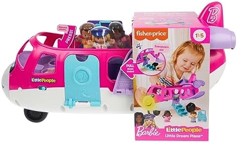 Fisher-Price Little Barbie Dream Airplane Presented By Little People With 1 Airplane 1