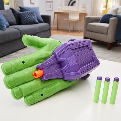 Marvel Avengers Hulk Thunderclap Blaster Roleplay Toy with 3 NERF Darts Super Hero for