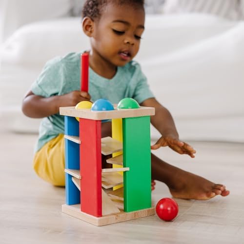 Melissa & Doug Melissa Doug Deluxe Pound and Roll Wooden Tower Toy With Hammer - Pound A