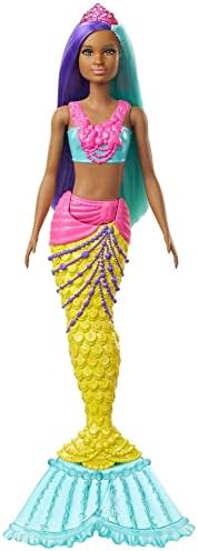 Barbie Dreamtopia Mermaid Doll 12-inch Teal and Purple Hair with Tiara 3 to 7 Year Olds