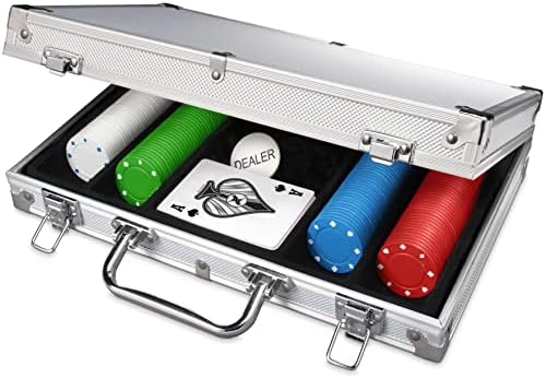 Spin Master Professional Texas Hold 'Em Poker Set Classic Game with 200 Dual-Toned Chips