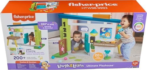 Fisher-Price Baby Learning Toy Laugh Learn Ultimate Playhouse with Smart Stages 9 Pretend