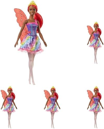 Barbie Dreamtopia Fairy Fashion Doll Pink Hair with Removable Skirt Headband Wings