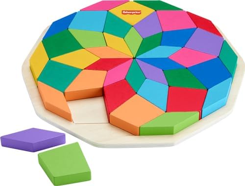 Fisher-Price Wood Preschool Toy Mandala Puzzle