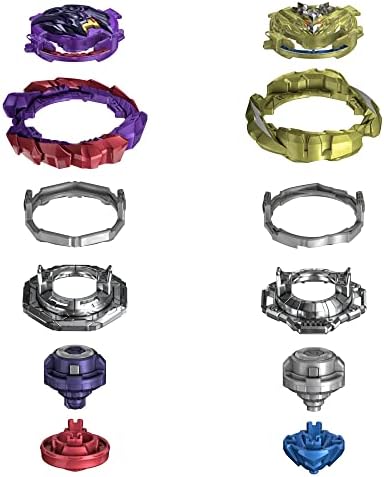 Beyblade Hasbro Burst QuadDrive Berserk Balderov B7 and Cyclone Belfyre B7 Spinning Top