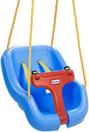 Little Tikes Snug 'n Secure Blue Swing with Adjustable Straps 2-in-1 for Baby and