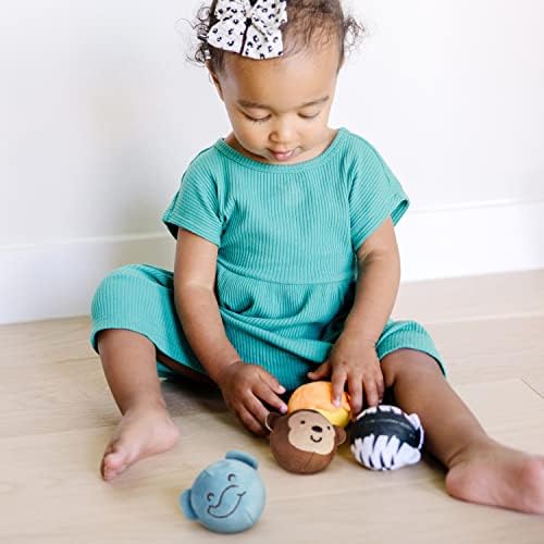 Melissa & Doug Melissa Doug Rollables Safari Friends Infant and Toddler Toy 4 Pieces