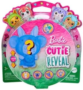 Barbie Cutie Reveal Animal Costume-Themed Pet with 5 Surprises Including Mini Pet Color