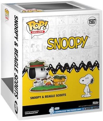 Funko POP Deluxe Peanuts - Snoopy with Woodstock - Camping - Classic Peanuts - Collectable Vinyl Figure
