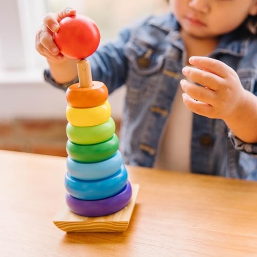 Melissa & Doug Melissa Doug Rainbow Stacker Wooden Ring Educational Toy - Wooden Rainbow