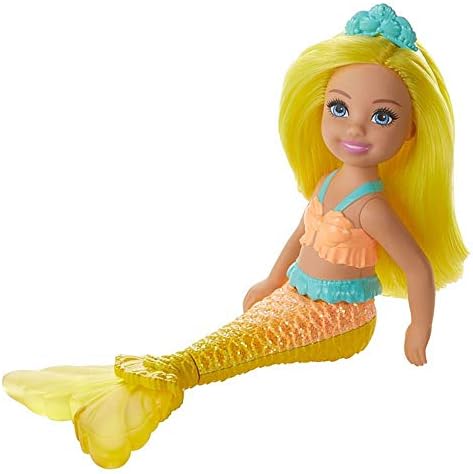 Barbie Dreamtopia Chelsea Mermaid Doll 6.5-inch with Yellow Hair and Tail