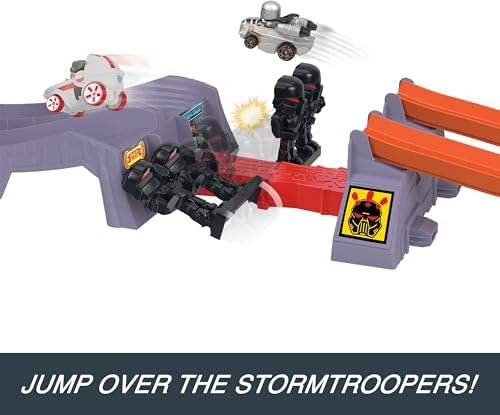 Hot Wheels Star Wars RacerVerse Toy Car Track Set 2 Die-Cast Racers Grogu's Great Race