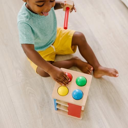 Melissa & Doug Melissa Doug Deluxe Pound and Roll Wooden Tower Toy With Hammer - Pound A