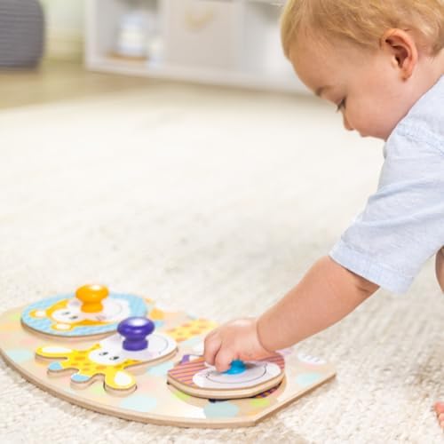 Melissa & Doug Melissa Doug First Play Wooden Jumbo Knob Farm Animal Puzzle 3 pcs