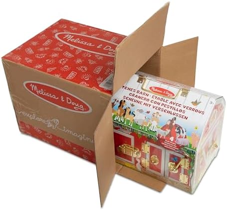 Melissa & Doug Melissa Doug Latches Barn Toy Sensory Activity Doors And Locks Toy Farm