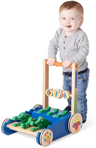 Melissa & Doug Melissa Doug Deluxe Chomp and Clack Alligator Push Toy and Activity Walker