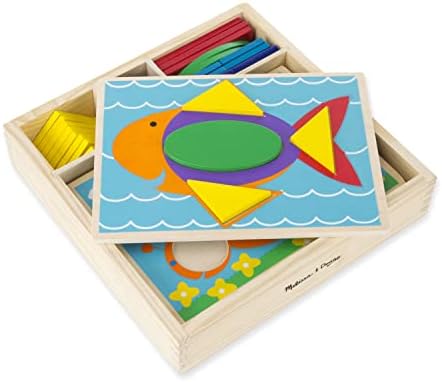 Melissa & Doug Melissa Doug Beginner Wooden Pattern Blocks Educational Toy With 5
