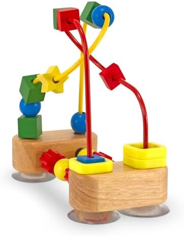 Melissa & Doug Melissa Doug First Bead Maze - Wooden Educational Toy for Floor High Chair