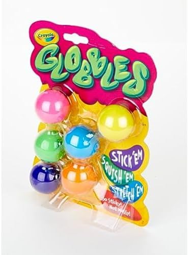 Crayola Globbles Fidget Toy 6ct Sticky Stress Ball Calming Sensory for Stress Relief