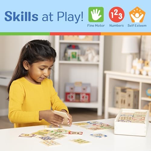 Melissa & Doug Melissa Doug Self-Correcting Wooden Number Puzzles With Storage Box 40 pcs