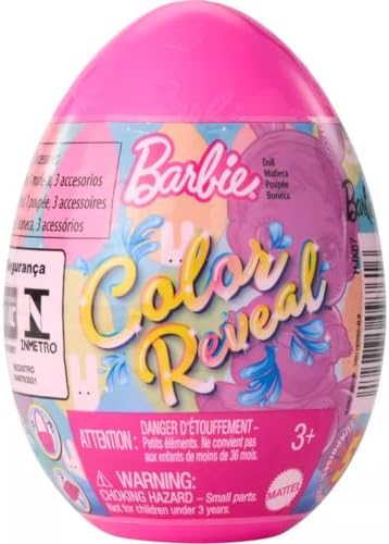 Barbie Color Reveal Easter Egg HJX67 Series Complete Set of 5 Colored Egg Surprises Bundle