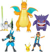 Pokemon Battle Fig Journeys Multipack 5pk 3'' Lucario Sirfetchd and 4.5'' Ash Pikachu