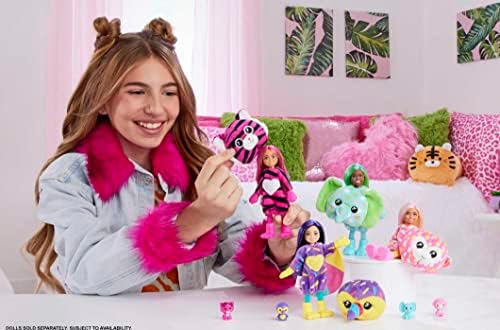Barbie Cutie Reveal Chelsea Small Doll Jungle Series Tiger Plush