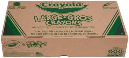 Crayola Crayon Classpack - 400ct 8 Colors Large Crayons for Bulk School Supplies Teacher