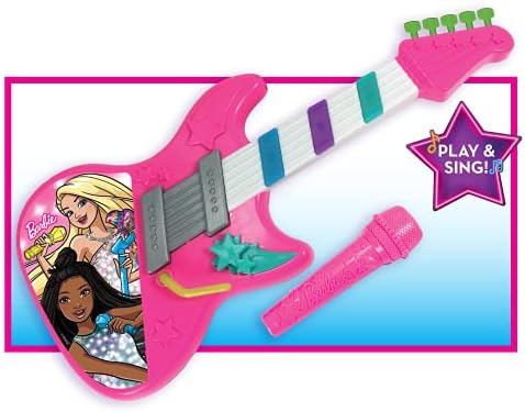 Barbie Rock Star Guitar Interactive Electronic Toy Guitar with Lights Sounds and