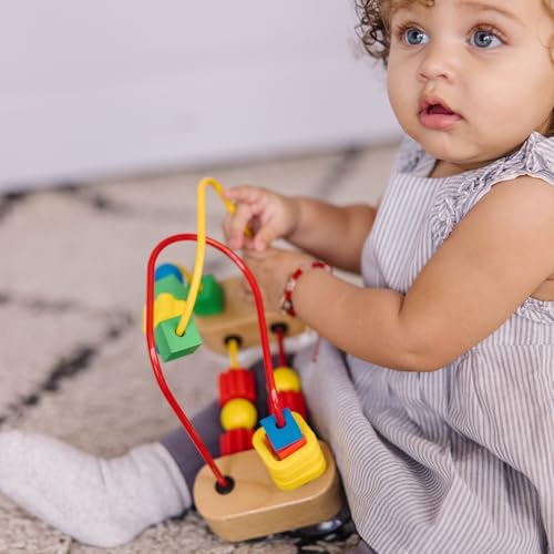 Melissa & Doug Melissa Doug First Bead Maze - Wooden Educational Toy for Floor High Chair